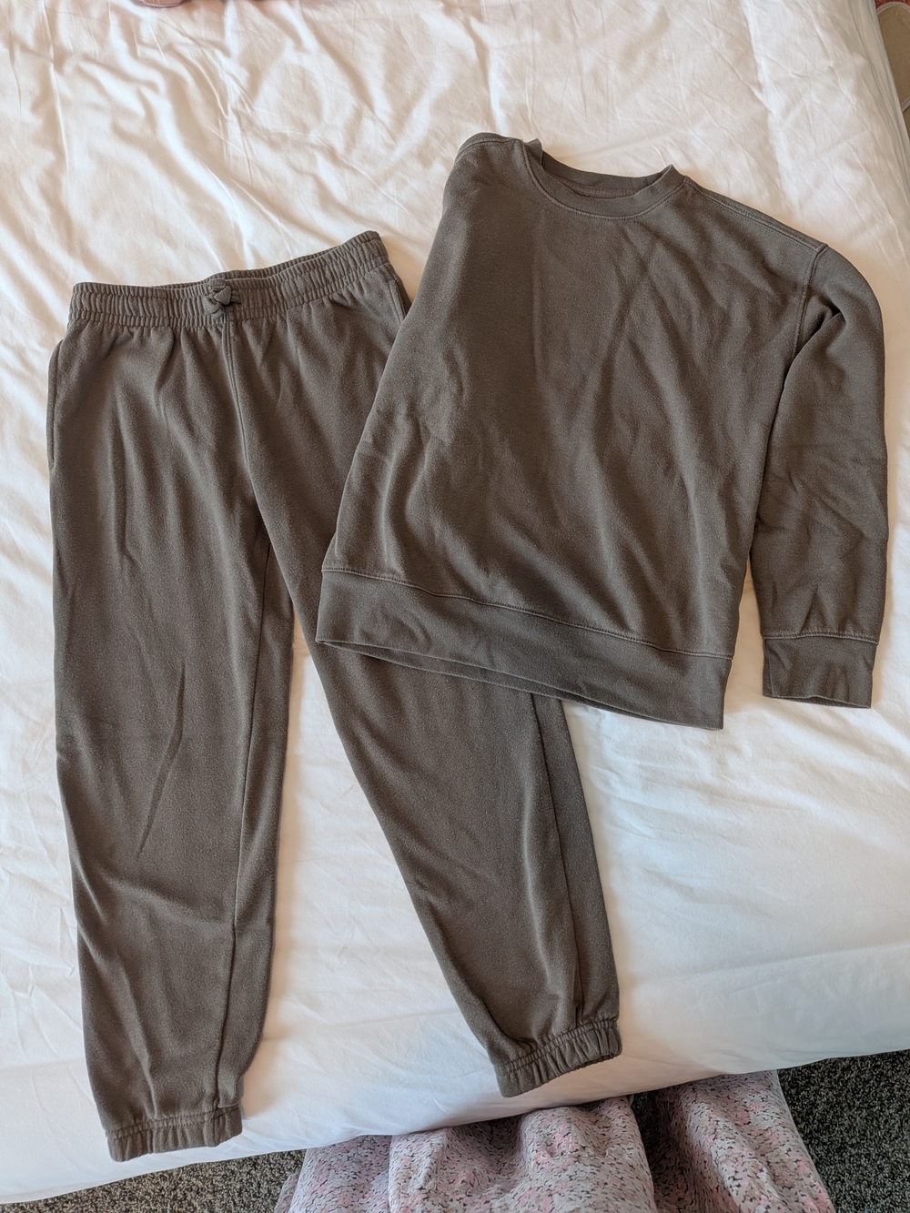 Athletic Works Brown Kids Sweatpants & Sweatshirt Set